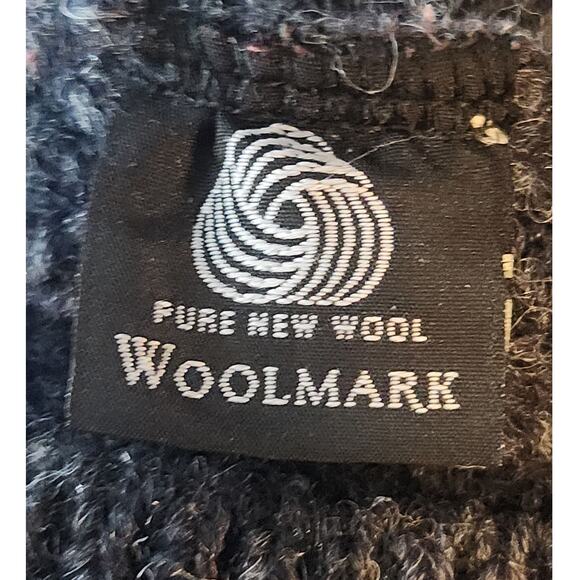 Carraig Donn Cardigan Sweater Women's L Gray Fisherman Chunky Knit Wool *Flaw - Picture 9 of 10